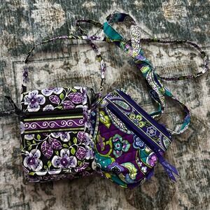 Vera Bradley Bundle of 2 cross body purses purple